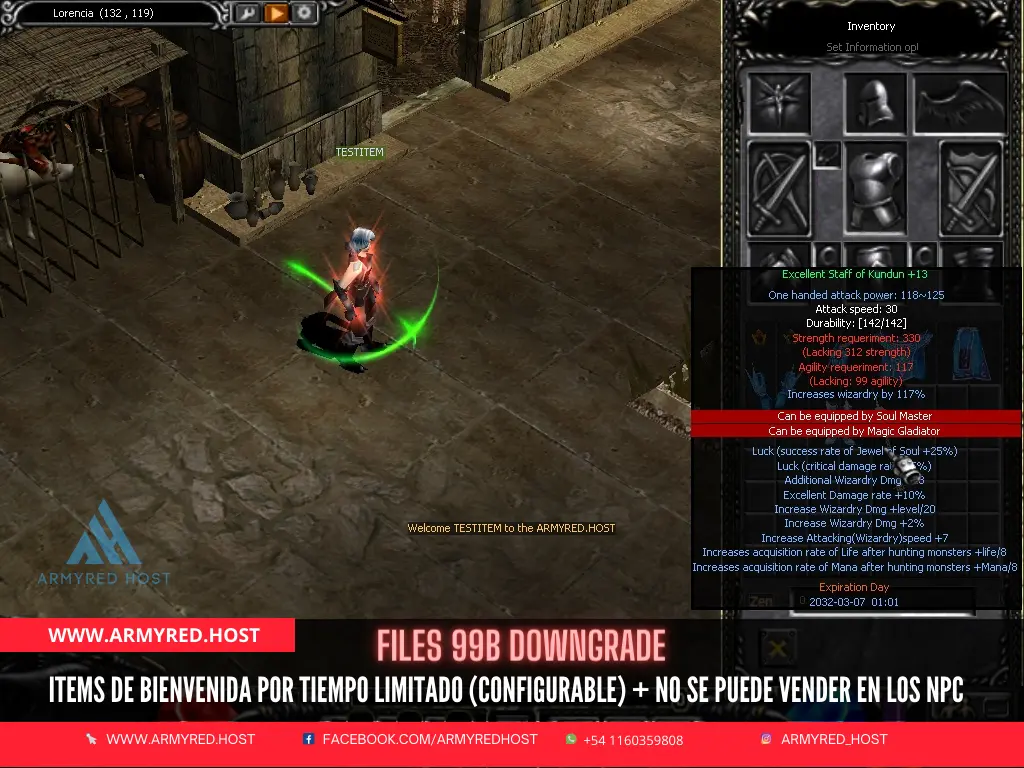 Items de Bienvenida